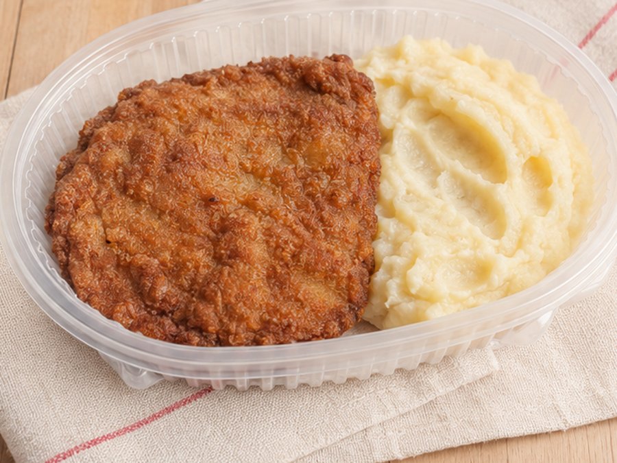 Vianda clásica: milanesa con puré